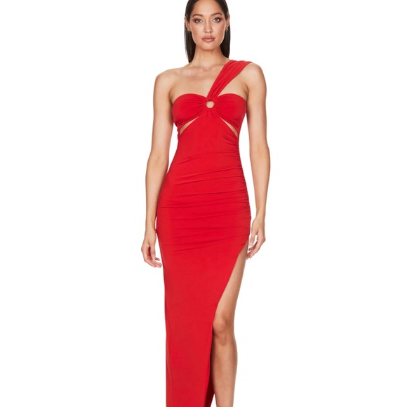 NOOKIE RILEY RING MAXI DRESS - RED - Picture 2 of 10